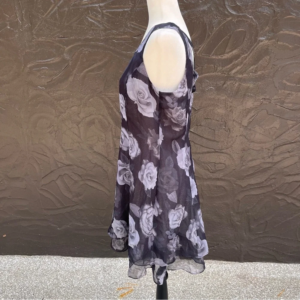 Vintage 90s flowy whimsygoth short party dress size 9/10 - Picture 5 of 7